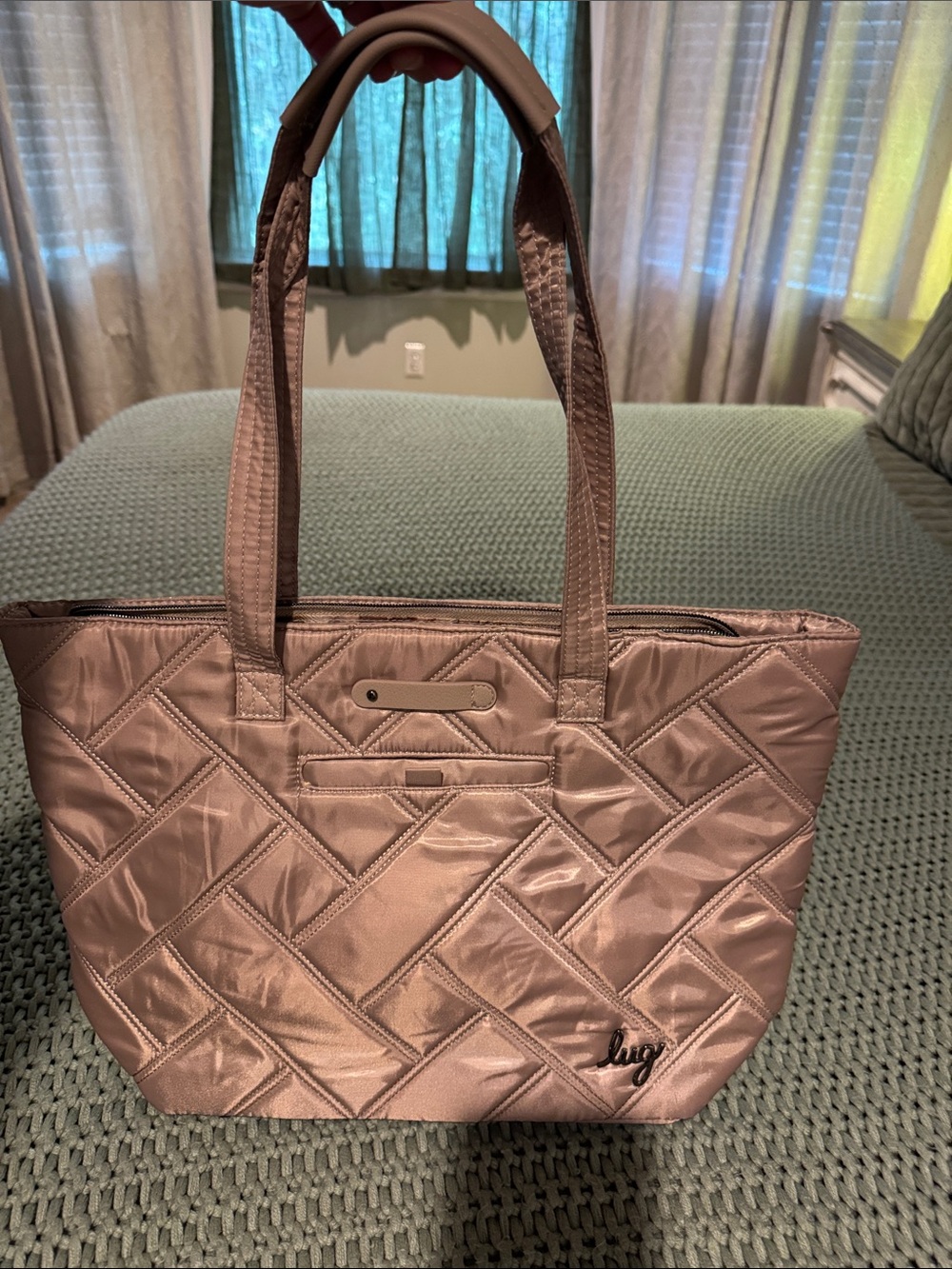 Quilted Light BiegeTote Bag - Women